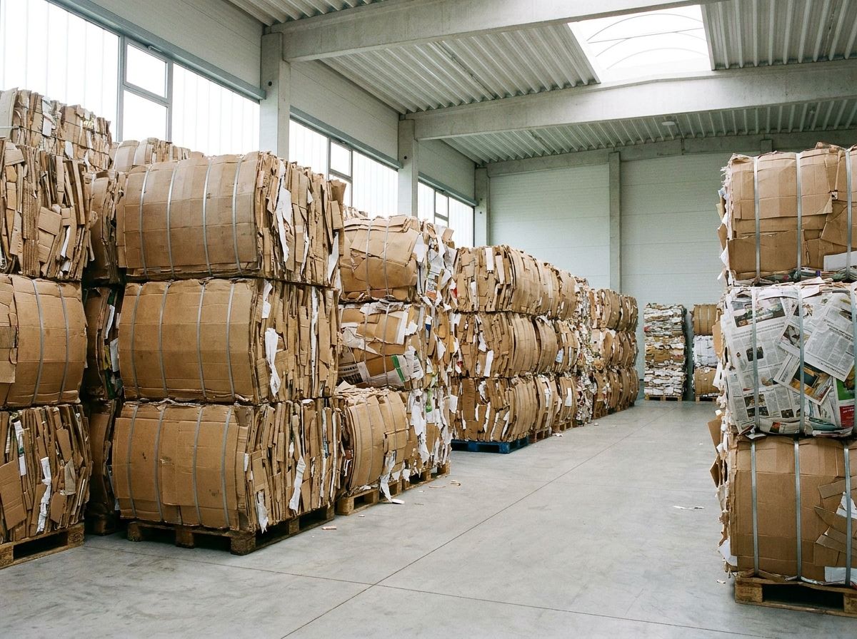 Papel e papelão para reciclagem